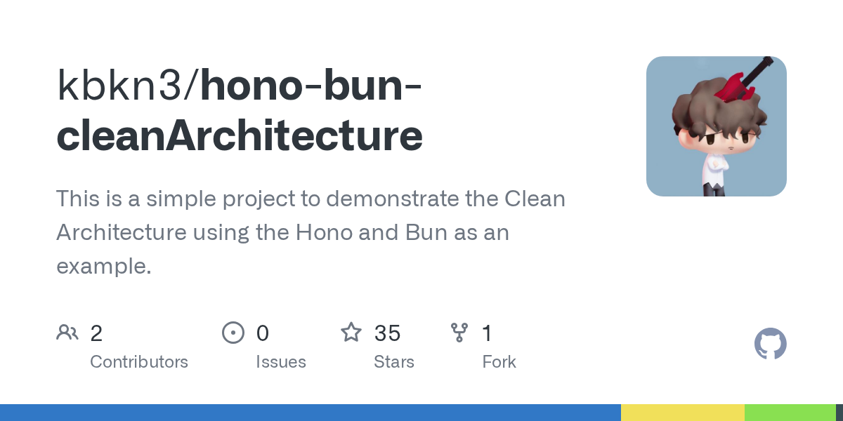 GitHub - kbkn3/hono-bun-cleanArchitecture: This is a simple project to demonstrate the Clean Architecture using the Hono and Bun as an example.