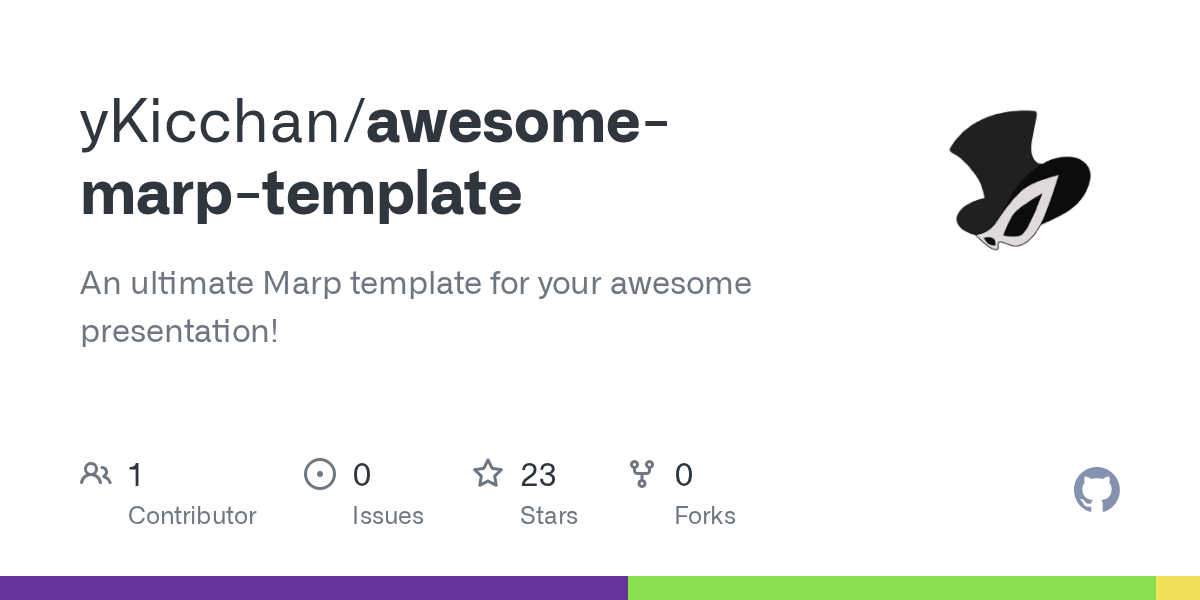 GitHub - yKicchan/awesome-marp-template: An ultimate Marp template for your awesome presentation!